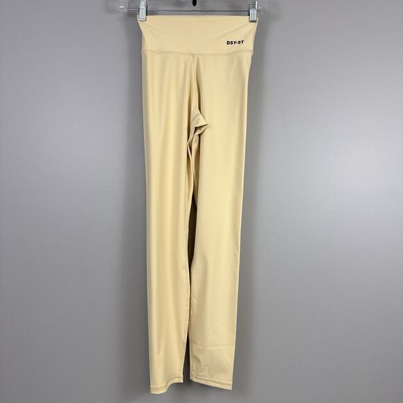 Daisy Street Active Dsy St Leggings Yoga Pants Size 8 US Small New Light Yellow - Picture 2 of 10